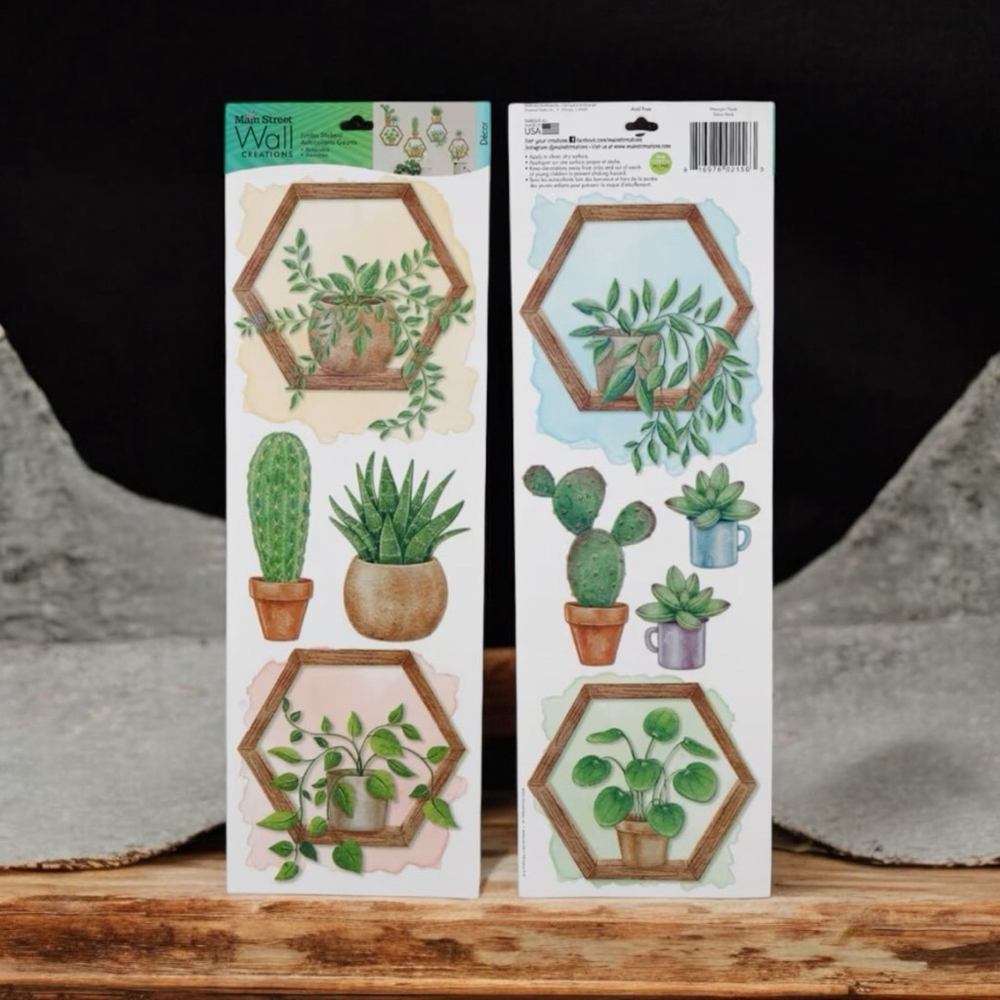 Succulents Plants Main Street Wall Creations Home Decor Stickers Green